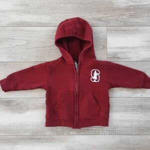 𝅺stanford Cardinal Zip Up Hooded Jacket Baby College Sweatshirt